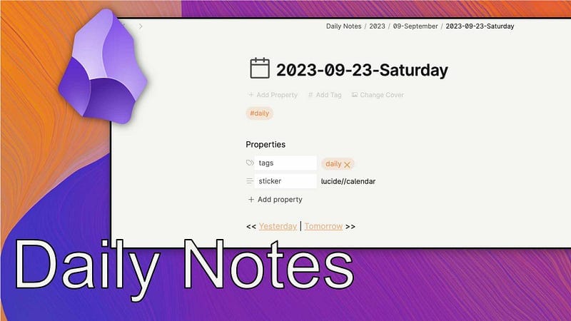 Daily Notes, The Obsidian plugin I couldn’t live without